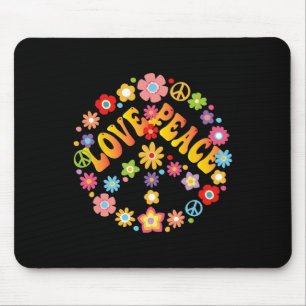 Vredesteken Liefde jaren 60 jaren 70 Groovy Hippie Muismat