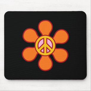 Vredesteken Liefde jaren 60 jaren 70 Groovy Hippie Muismat