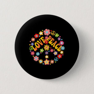 Vredesteken Liefde jaren 60 jaren 70 Groovy Hippie Ronde Button 5,7 Cm