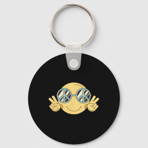 Vredesteken Liefde jaren 60 jaren 70 Groovy Hippie Sleutelhanger