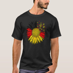 Vredesteken Liefde Symbool Duitsland Zonnebloem Du T-shirt
