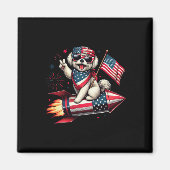 Vredesteken Maltees vuurwerk Amerikaanse Usa-vlag Magneet (Voorkant)