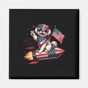 Vredesteken Maltees vuurwerk Amerikaanse Usa-vlag Magneet