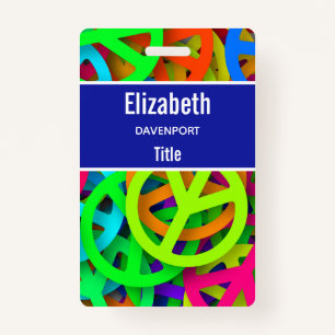 Vredesteken patroon Groovy Sixties Vibe Badge