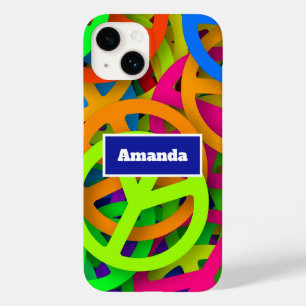 Vredesteken patroon Groovy Sixties Vibe Case-Mate iPhone 14 Hoesje