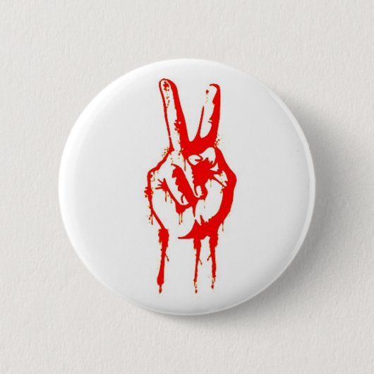 vredesteken ronde button 5,7 cm (Voorkant)
