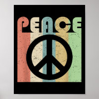 Vredesteken Symbool Inspirerende quote Retro GR