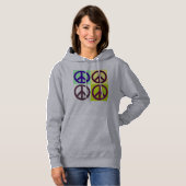 Vredesteken Symbool Pop Kunst Hoodie (Voorkant volledig)