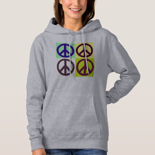 Vredesteken Symbool Pop Kunst Hoodie (Voorkant)