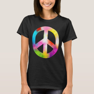 Vredesteken Symbool Tie Dye 60s 70s Hippie C T-shirt