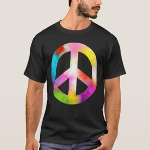 Vredesteken Symbool Tie Dye 60s 70s Hippie C T-shirt