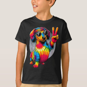 Vredesteken Tie Dye Saus Dachshund Hond T-shirt