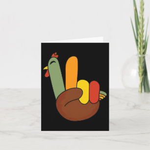 Vredesteken Turkije Hand Grappige Thanksgiving Mat Kaart
