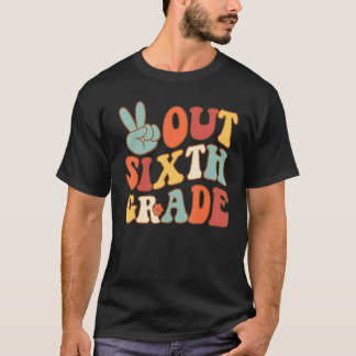 Vredesteken Uit zesde klas Groovy laatste schoolda T-shirt