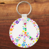 Vredesteken van bloemen sleutelhanger (Voorkant)