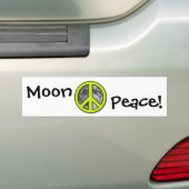 Vredesteken van de Groene Maan Bumpersticker (Op auto)