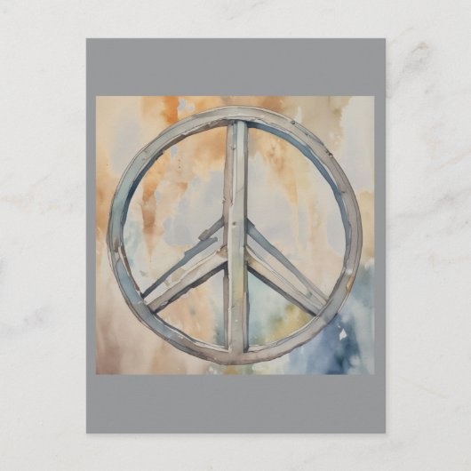 Vredesteken Waterverf schilderkunst Briefkaart (Voorkant)