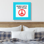 VREDESTEKST "MAKE VAN NIET-WAR" CANVAS AFDRUK (Insitu (Slaapkamer))