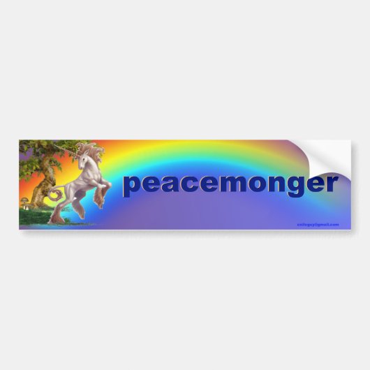 vredestichter bumpersticker (Voorkant)