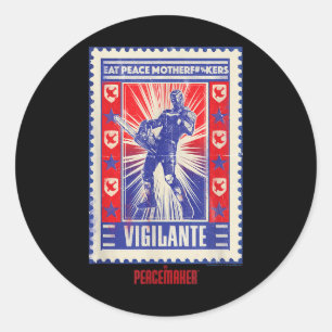 Vredestichter Vigilante Eet Vrede Poster Ronde Sticker