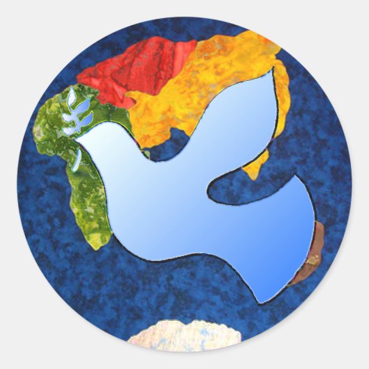 Vredestichters van morgen koesteren ronde sticker (Voorkant)