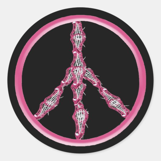 Vredestikken Ronde Sticker (Voorkant)