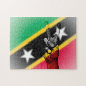 Vredesvlag van Saint Kitts. Legpuzzel (Horizontaal)