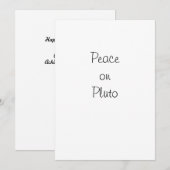 Vredeswens op Pluto kaart (Voorkant / Achterkant)