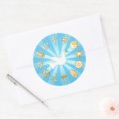 Vredeswereld Ronde Sticker (Envelop)