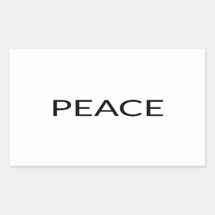 Vredeswit zwart eenvoudig minimalistisch modern el rechthoekige sticker