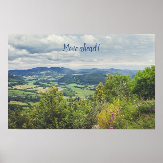 Vredig bergzicht poster (Voorkant)