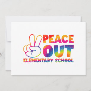 Vredig Uit Basisschool Tie Dye Laatste Dag Kaart