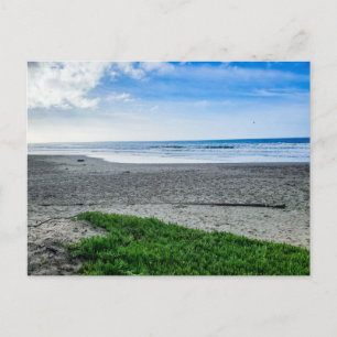 Vredig zandstrand briefkaart