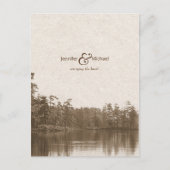 Vredige bergmeerlandschap  foto aankondigingskaart (Voorkant)