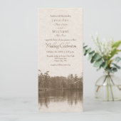 Vredige bergmeerlandschap foto kaart (Staand voorkant)