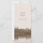 Vredige bergmeerlandschap foto kaart (Achterkant)