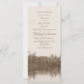 Vredige bergmeerlandschap foto kaart (Voorkant)