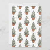Vredige Eenvoudige Kerst Evergreen Boom Feestdagenkaart (Achterkant)