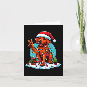 Vredige Hand Rhodesian Ridgeback Kerstverlichting Kaart