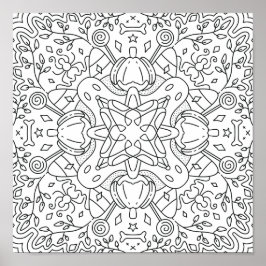 Vredige herfst: Halloween Magic Coloring Poster