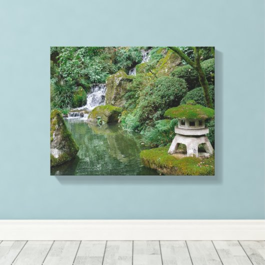 Vredige Japanse tuinen Canvas Afdruk (Insitu (Houten vloer))