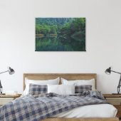 Vredige Ochtend Rivier met Reflectie van Bomen Canvas Afdruk (Insitu (Slaapkamer))