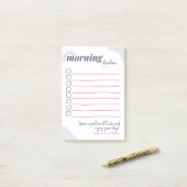 Vredige Ochtendroutine Checklist Kunst Post-it® Notes (Op bureau)