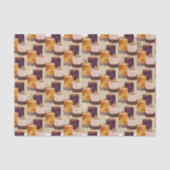 Vredige Paarse en gouden kaarsen in de Spa Tissuepapier (Voorkant)