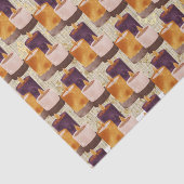 Vredige Paarse en gouden kaarsen in de Spa Tissuepapier (Detail)