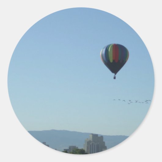 Vredige Reno Scene Ronde Sticker (Voorkant)