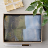 Vredige Rode en Zilveren Schuur te midden van Zonn Tissuepapier (Geschenk)