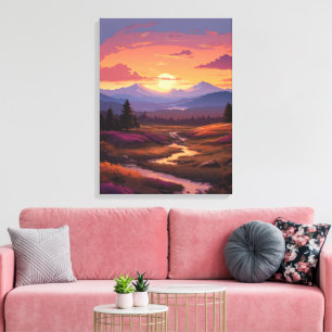 Vredige Stroom Canvas Afdruk