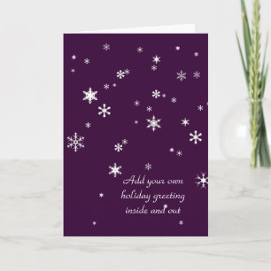 Vredige vallende sneeuw feestdagen kaart