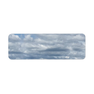 Vredige Wolken en Zee Retourlabel Etiket